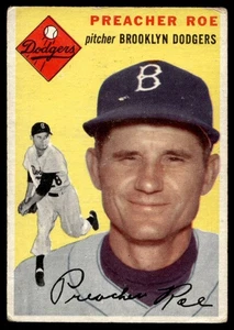 1954 Topps Preacher Roe Brooklyn Dodgers #14 C18 - Imagen 1 de 2