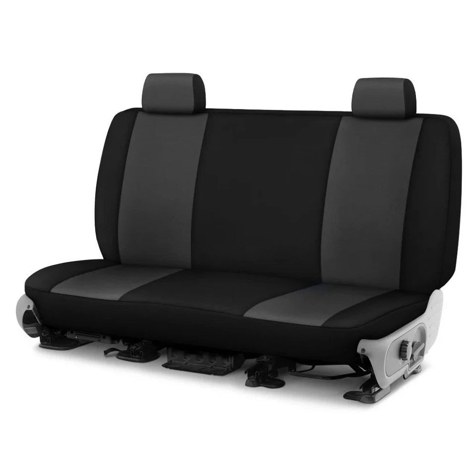 For Mazda B2500 98-01 Genuine Neoprene™ 1st Row Charcoal with Black Custom Seat Foto 1 de 2