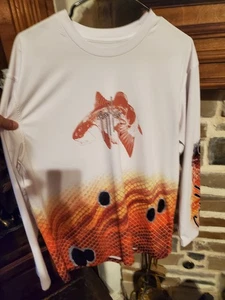 Guy Harvey Shirt Herren Gr. LG Redfish Pro UVX Performance Angeln Langarm - Bild 1 von 8