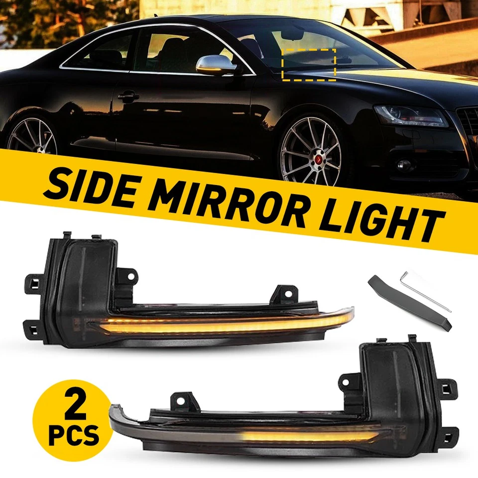 Para Audi A4 A5 S5 A3 Ámbar Secuencial LED Luz de giro Espejo Indicador EPY Foto 1 de 4