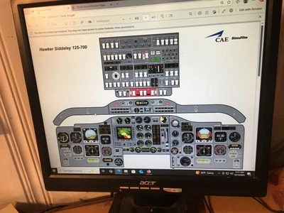 Manuales de entrenamiento de piloto Hawker 700 en memoria USB Foto 1 de 4
