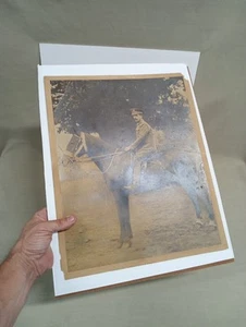 Antique Large Format WWI Era Calvary Photograph Unknown Soldier - Picture 1 of 21