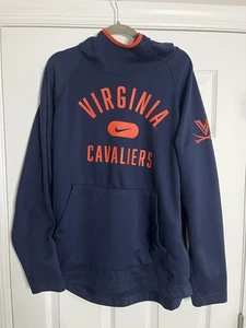 Sudadera con capucha Nike Dri-fit de los Virginia Cavaliers usada. Grande. Azul marino - Imagen 1 de 5