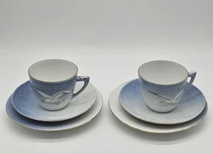 Bing & Grondahl B&G Möwe Denmark Kjobenhavn Trio Tasse Untertasse Kuchenteller 6 Teile - Bild 1 von 20