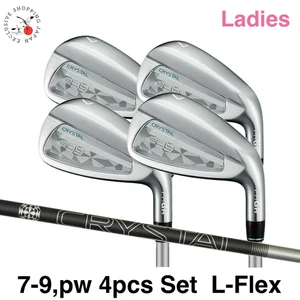 PRGR Golf Ladies Crystal egg Iron Wedge 7-pw 4pcs Set 2025 Graphite Shaft L-Flex - Picture 1 of 15