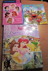 Lot of 3 Hard & Paperback Disney Princess Sesame Street Books Early Readers - Picture 1 of 2