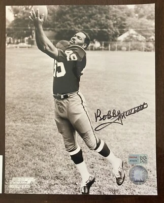 FOTO AUTOGRAFADA AUTOGRAFADA POR BOBBY MITCHELL 8X10 CERTIFICADO DE AUTENTICIDADE TRISTAR - Imagem 1 de 3