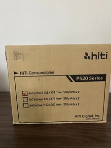 HiTi 4x6" Media Pack for P520L & P525L Printers 2 Rolls 1000 Prints - Afbeelding 1 van 5