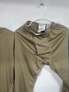 level 1 Silk Thermal Tan Top and Bottom Set Small Regular Coyote Cold Weathe - Picture 1 of 8