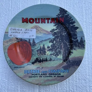 Oneida Vintage Label Collection Plate Size 8” Mountain Duthie & Company Portland - Picture 1 of 2