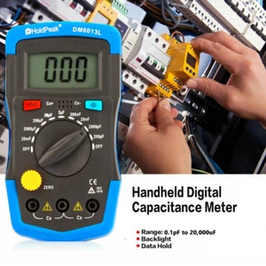 DM6013L Handheld Digital Capacitance Meter Capacitor w/ LCD Backlight M8L9 - Picture 1 of 11