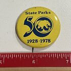 Vtg 1928-1978 BEAR STATE PARKS Pinback Button K028