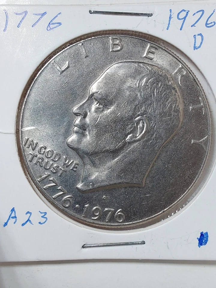 1976-D Eisenhower Bicentinnial Dollar Error D Is Filled In. - Image 1 of 2