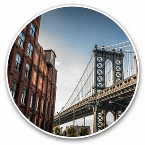 2 x Vinyl Stickers 20cm - Manhattan Bridge USA America Cool Gift #8930 - Afbeelding 1 van 9
