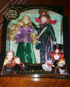 Alice Through the Looking Glass ALICE & MAD HATTER Dolls Disney 2016 NIB SEALED - Picture 1 of 9