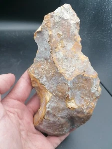 France Lower Paleolithic 444g Handaxe Biface Marks of fire Heidelbergensis - Picture 1 of 16