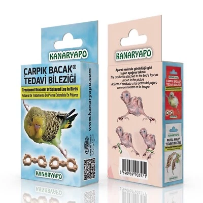 KANARYO Splayed Leg Treatment Bracelet Bird Parakeet Bands Leg Ring 4 mm 3 mm