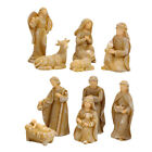  10pcs Birth of Jesus Sculptures Small Jesus Ornaments Resin Christmas Nativity