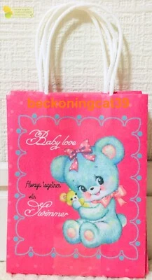 S&C NADADOR Bolso de Refuerzo con Mango Pequeño 2 Animales Oso Bebé Amor Regalo 2023 HECHO EN JAPÓN Foto 1 de 2