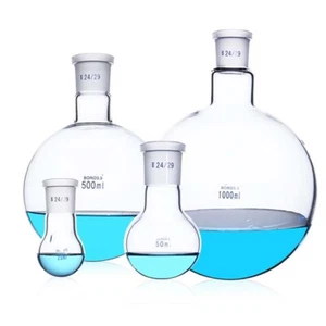 Thick laboratory flask beaker glassware round bottom 5-1000ml Single Chemistry - Picture 1 of 4