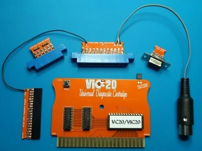 Commodore VIC 20 Diagnostic Test Harness NTSC/PAL cartridge gold beveled (NEW) - Image 1 of 4