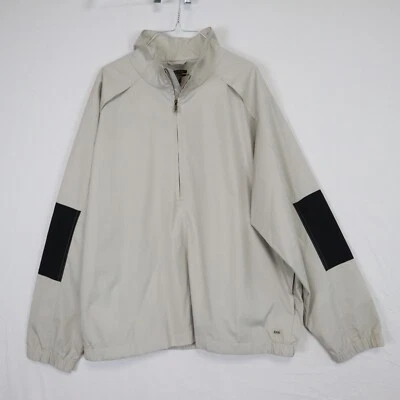 Chaqueta IZOD Para Hombres 2XL XXL XFG Golf 1/2 Cremallera Pullover Cortavientos Cuello Simulado Beige Foto 1 de 4