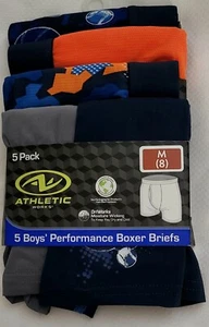 Athletic Works Performance Boxer Briefs Underwear Boys 5 Pack Size M (8) NWT - Picture 1 of 3