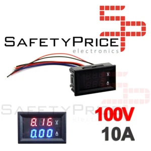 Voltimetro Amperimetro 100V 10A Digital DC Rojo Azul voltmeter Panel - Imagen 1 de 3