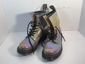 Dr. Martens 1460 Sand Rainbow Ray Leder Schnürstiefel Kampfstiefel US Damen 7 - Bild 1 von 7