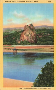 Beacon Rock, Evergreen Highway, Washington vista dall'Oregon PC - Foto 1 di 2