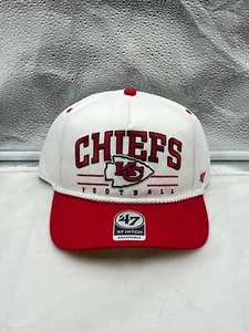 Kansas City Chiefs NFL '47 White TT Roscoe Hitch Rope Snapback Adjustable Hat - Picture 1 of 5