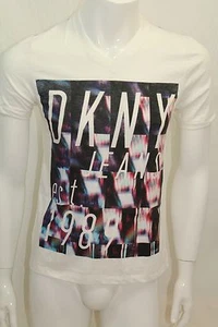 DKNY Jeans T-Shirt Neu ohne Etikett S-Ärmel Farbe Weiß Gr. XSmall Brandneu V-Ausschnitt - Bild 1 von 1