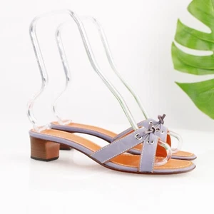 Cole Haan Womens Sandal Size 8 Lavender Leather Strappy Mule Kitten Heel Y2K - Picture 1 of 16