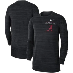 Nike Alabama Crimson Tide 2021 Sideline Velocity Performance LS T-Shirt Men's L - Picture 1 of 3