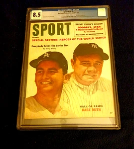 1960 SPORT MAGAZINE #V30 BABE RUTH & SANDY KOUFAX ON THE COVER - GC 8.5 - Picture 1 of 2