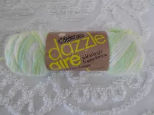 3 oz. Caron DAZZLEAIRE 60% Acrylic 40% Nylon 4-Ply #2665 BABY YELLOW GREEN YARN - Picture 1 of 5