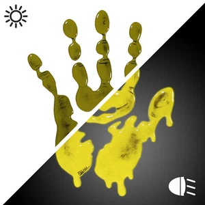 Almohadilla de depósito 3D gel moto pegatina - Reflex huella de mano protección de pintura: reflejo amarillo  - Imagen 1 de 8