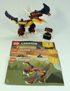 LEGO CREATOR #31102 FIRE DRAGON SABER TOOTH TIGER SCORPION 99.9% COMPLETE! - Picture 1 of 3