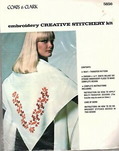 Coats and Clark Embroidery Creative Stitchery Kit  # 5856 Vintage 70's