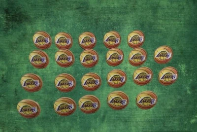 22 Count NBA Los Angeles Lakers Cake Cupcake Rings Topper  Gift - Image 1 of 2