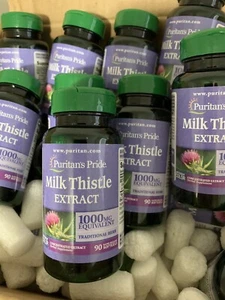 MILK THISTLE 1000mg PURITAN PRIDE 4:1 EXTRACT. (2x90ct) 180 CAPSULES  Exp:10/26 - Picture 1 of 7