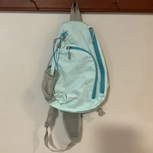 Eddie Bauer Blue Sling Backpack, Adjustable Strap Multiple Pockets - Picture 1 of 18