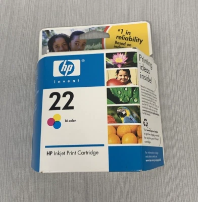 HP Inkjet Print Cartridge 22 Tri-color ink, Expired Oct 2007 - Image 1 of 4