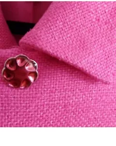 👠🧥🩷Talbots Mujer Talla 10 Pequeña Seda Rosa Abotonada Blazer Chaqueta - Imagen 1 de 6