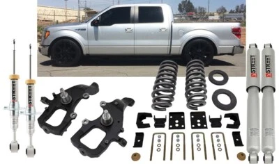 Street Edge 4"/6" Drop Kit Ford F-150 2004-2008 2wd Complete Lowering w/ Shocks - Imagem 1 de 4