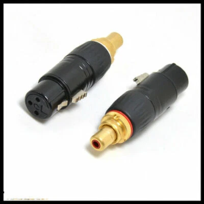 HIFI XLR Female to RCA Female Gold plated Socket Adapter Gold Balanced Plug Male - Image 1 of 4