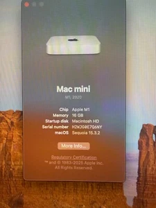 2020 Apple M1 Mac Mini 16GB RAM, 256GB SSD, w Original Box - Afbeelding 1 van 4