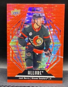 22-23 UD Allure Hockey Red Rainbow #55 Josh Norris Ottawa Senators