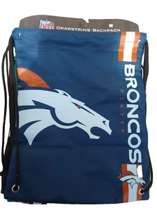 MOCHILA CON CORDÓN DE CORDÓN DE LA NFL DENVER BRONCOS BOLSA DE LAVANDERÍA CAMPAMENTO PLAYA - Imagen 1 de 1