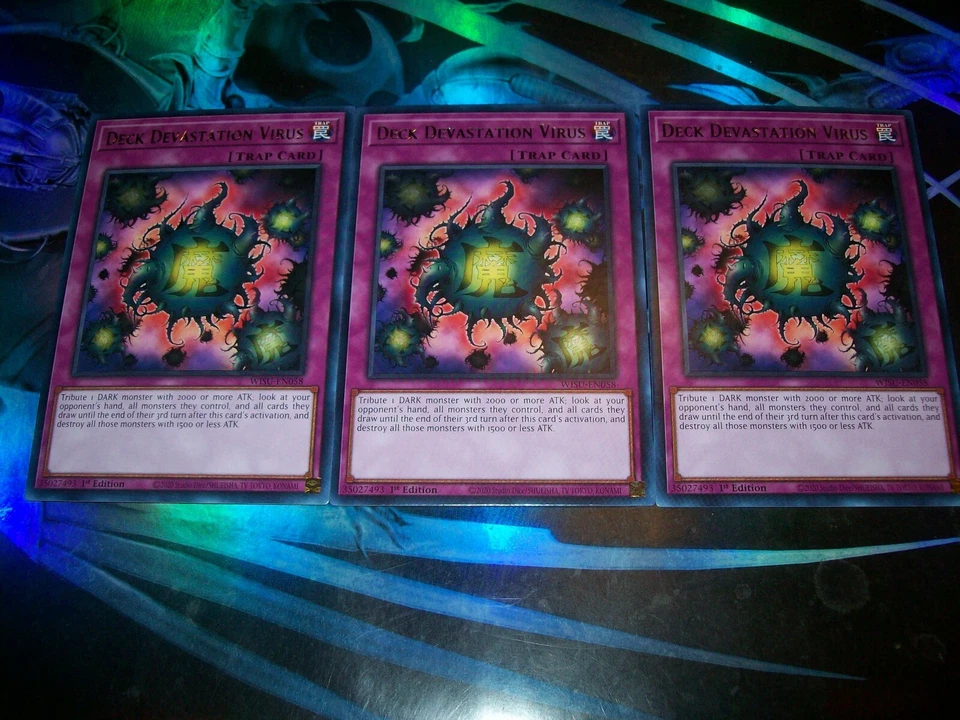 3x Deck Devastation Virus 1st Edition Rare WISU-EN058 Yu-Gi-Oh - Image 1 of 1